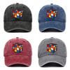 Gorra de Béisbol Vintage Bordada con Cubo de Rubik Personalizado - Sombrero Transpirable con Protección Solar