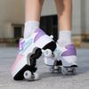 Scarpe da Ginnastica con Ruote Bambino / Bambina Scarpe con Ruote Deformabili Scarpe Pattini a Rotelle Scarpa da Skate Bambina Scarpe da Skate Bambino