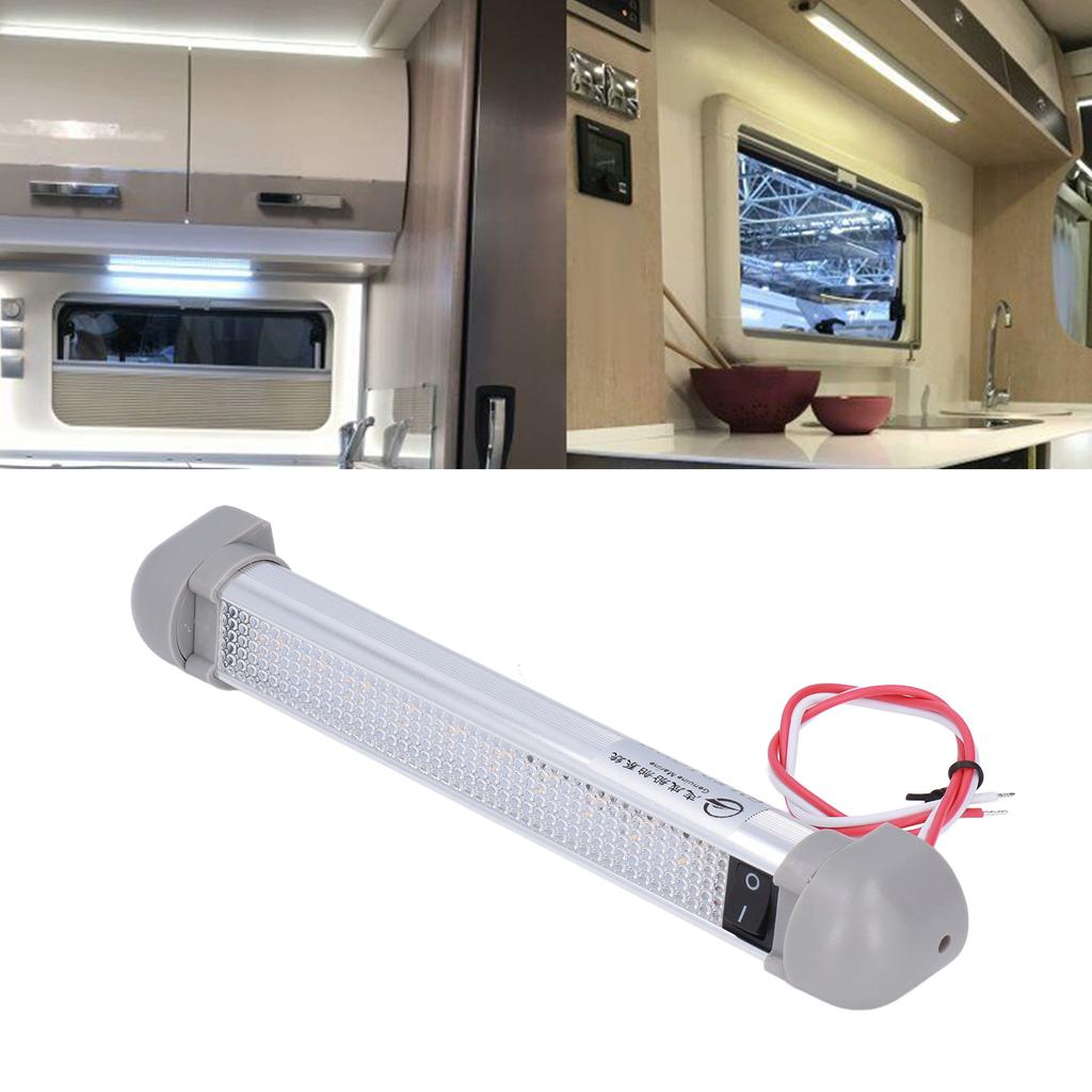 8.9in LED Awning Light Bar DC12V/24V 2W 180° Rotation IP66 Waterproof 720LM ON OFF Switch for RV Boa