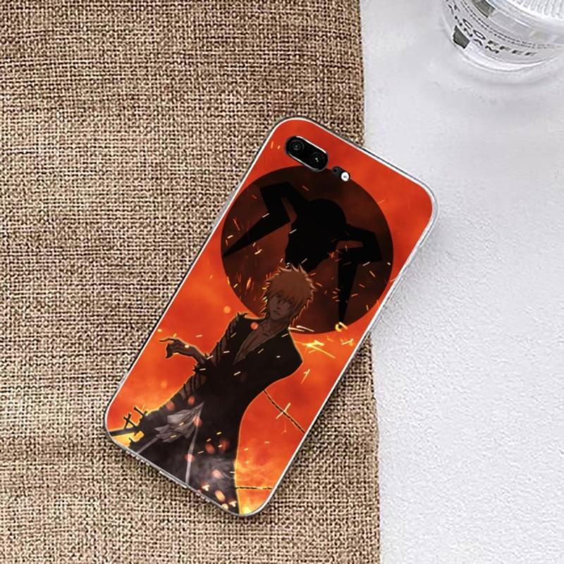 Bleach Ichigo Kurosak Phone Case For Huawei P50 P40 P30 Pro Mate 40 30 Pro Nova 8 8i Y7P Honor Transparent Phone Cover
