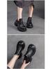Jie Zhou Autumn/Winter 2025 Women's Retro Cowhide Short Boots - Solid Color, Back Zipper, Casual & Versatile.