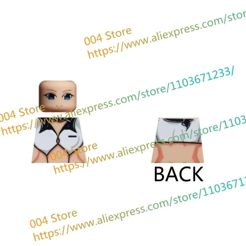 18+ Adult Building Block MOC Anime Action Figure Sexy Model Date Cartoon Swimwear Girl Hair Kit Ornament Toy Gift Collection F31