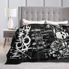My Chemical Romance Band Blanket The Black Parade Is Dead Flannel Funny Breathable Throw Blanket for Home Spring/Autumn