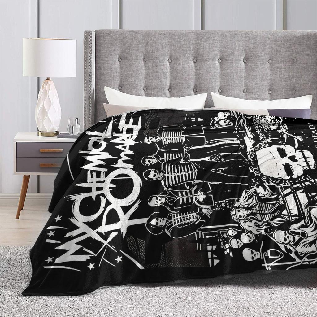 My Chemical Romance Band Blanket The Black Parade Is Dead Flannel Funny Breathable Throw Blanket for Home Spring/Autumn