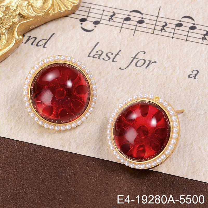 

Высококлассные ретро серьги с красными цветами и кисточками: Роскошные серьги-подвески Серебряная игла для женщин 18K