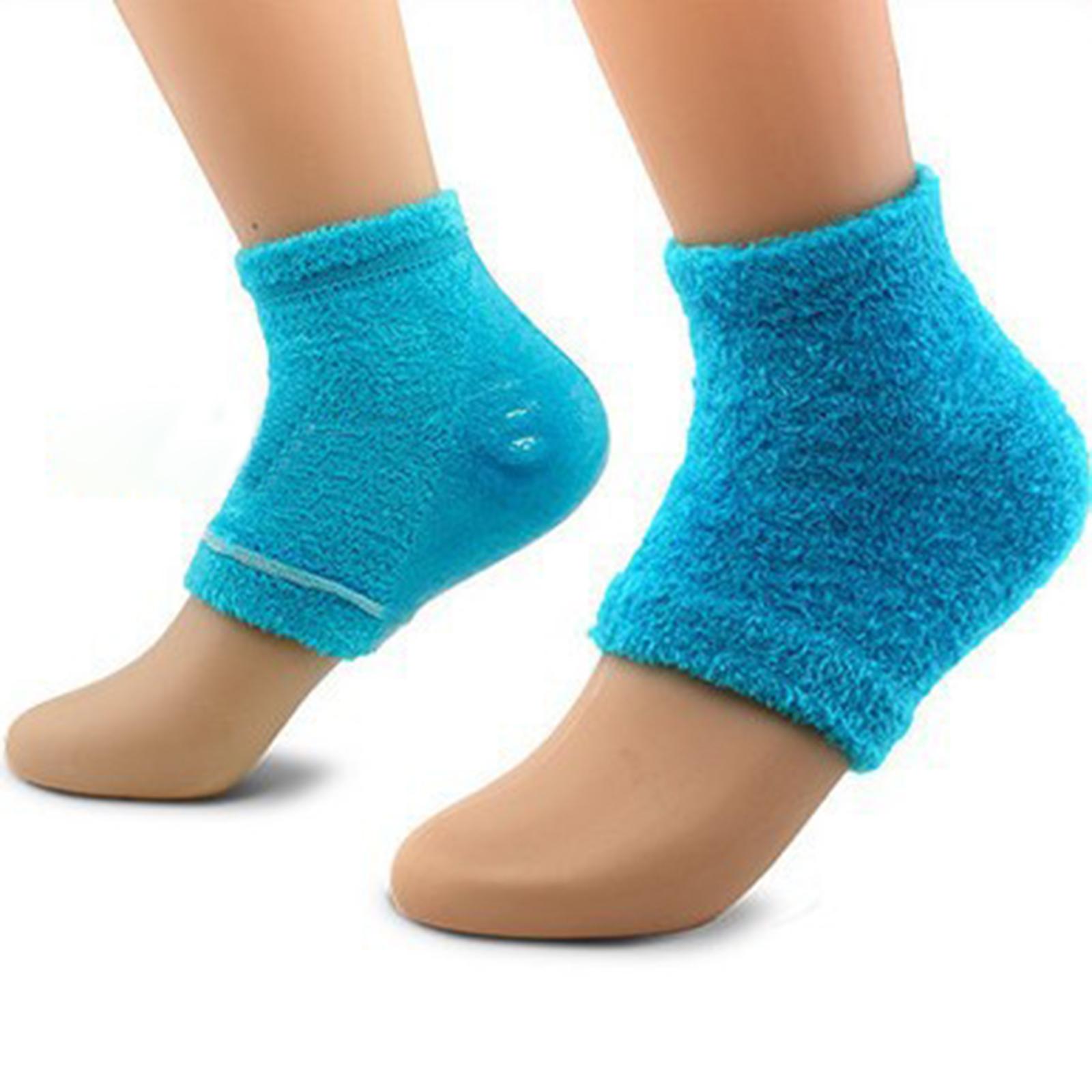 

Увлажняющие гелевые носки. Уход за кожей. Носки на потрескавшихся пятках. Полуноски из перьевой пряжи. темно-синий