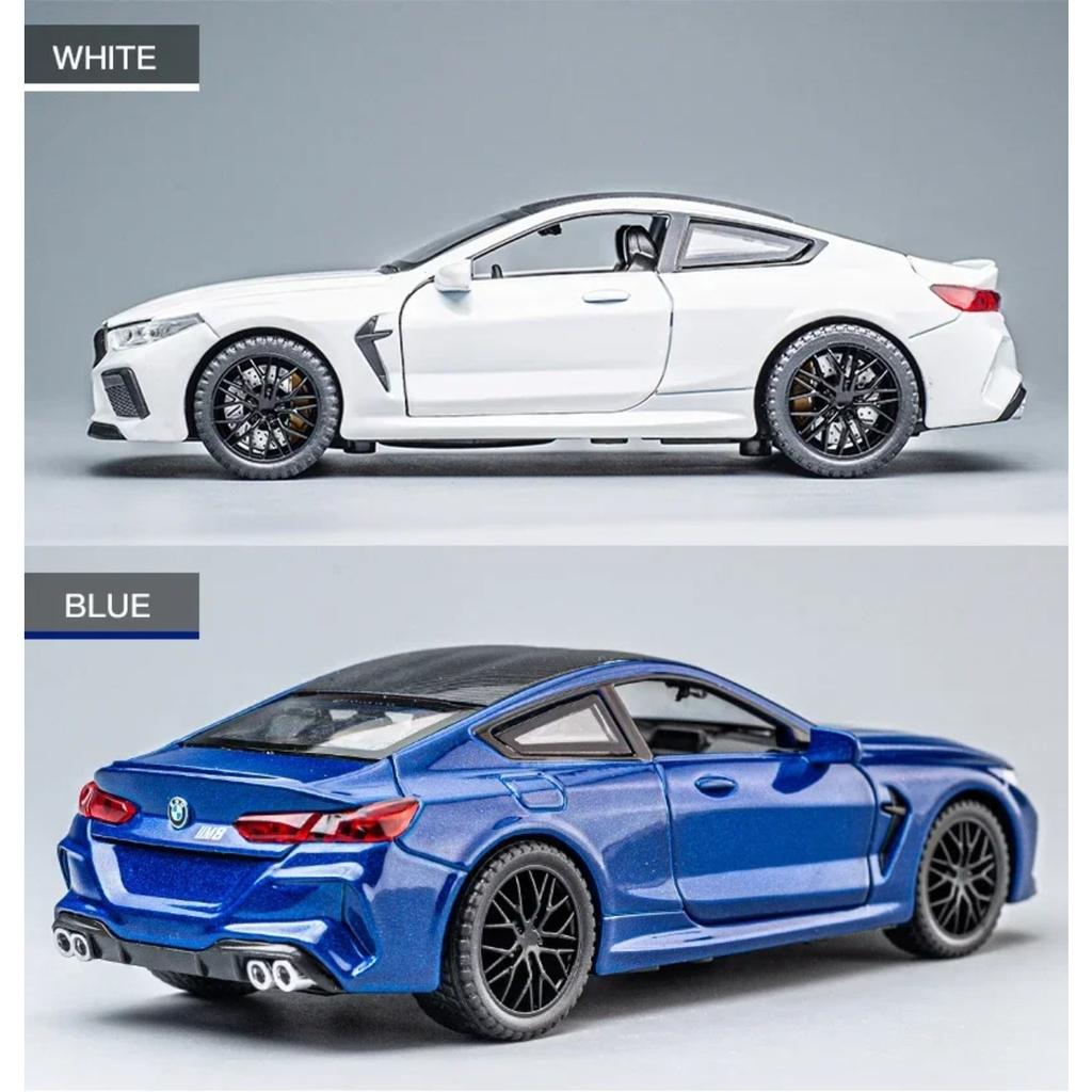 1/32 BMW Series M8 Supercar Alloy Diecasts & Toy Vehicles Metal Toy Car Model Sound and Light Collection Kids Toy