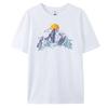 2025 Summer New Mountain Men's Casual Short Sleeve T-shirt 100% Cotton Fashion Printed T-shirt Loose and Breathable Men's T-shir