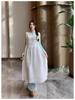 Sweet Korean-Style Women's Spaghetti Strap Vest Dress - 2026 Spring A-Line Layered Mid-Length Skirt