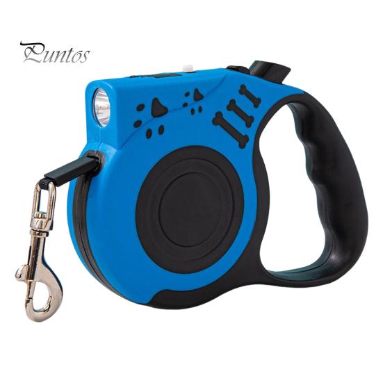 

Выдвижной поводок для собак с эргономичной ручкой и фонариком, прочный, не спутывающийся, нейлоновый поводок для прогулок с собаками средних и маленьких размеров Charging синий