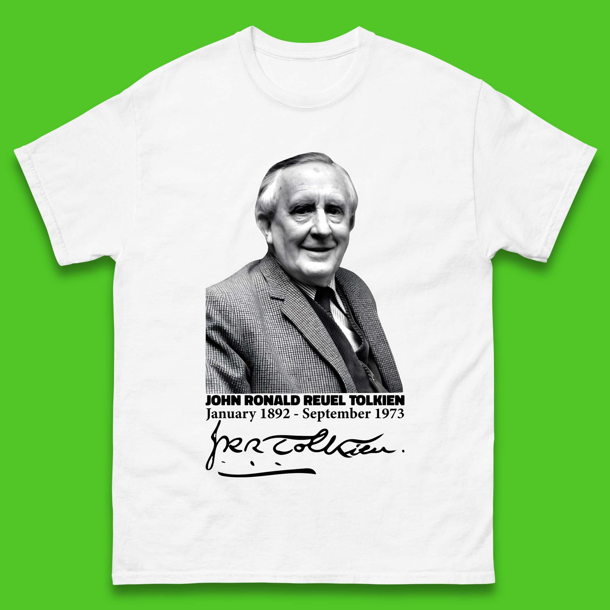 

John Ronald Reuel Tolkien Signature Mens T-Shirt Womens Tops Tees 4XL