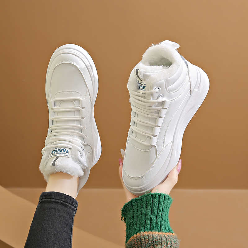 Fashion Chunky Normal Leather White Vulcanized Sneakers Vulcanize Ladies Flat Shoes For Women Sports Dropshiping Supplies Lofer