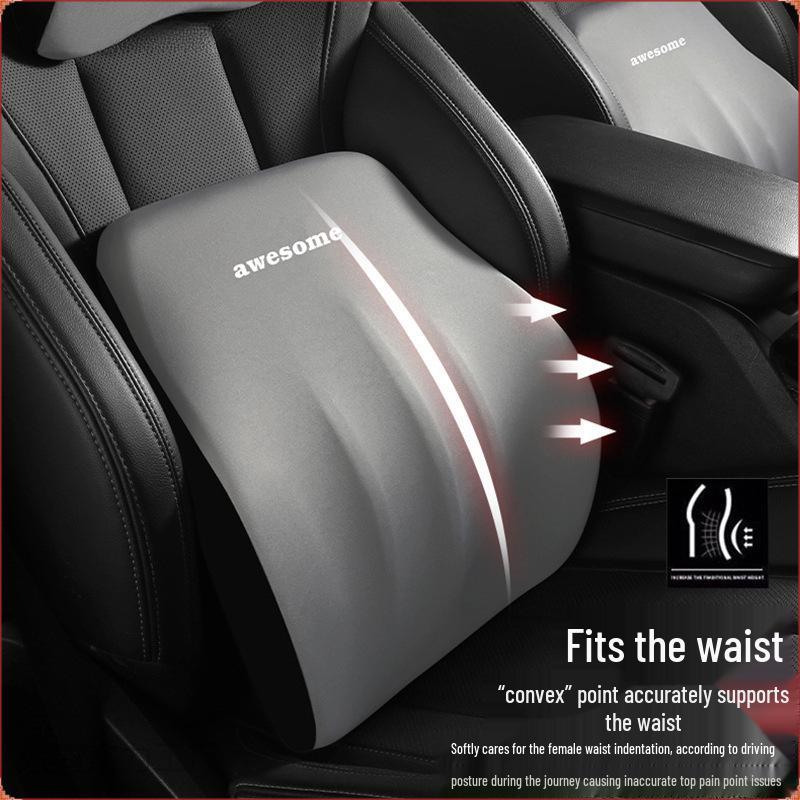 Premium Car Headrest & Lumbar Support Neck Pillow for Driver