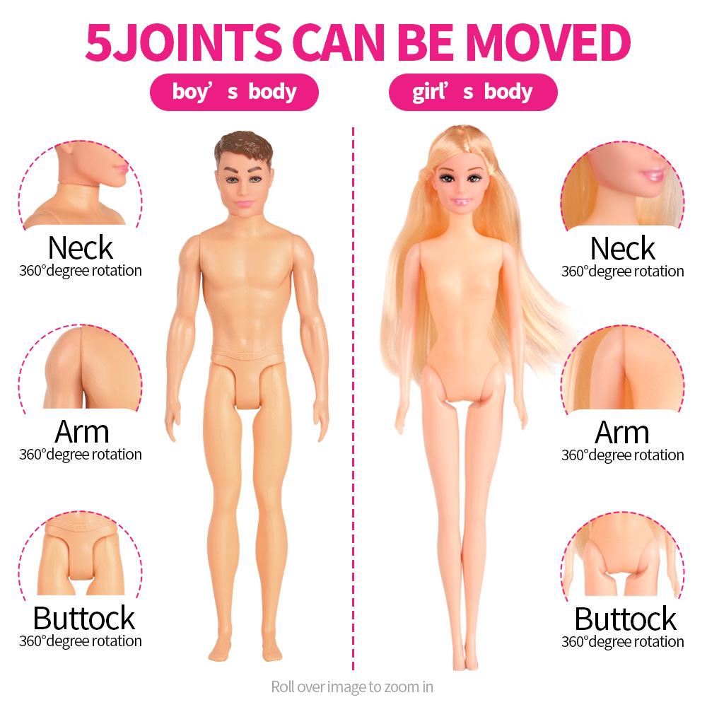 30CM Doll Set Jointed Doll Clothes Toy Accessories Family Set