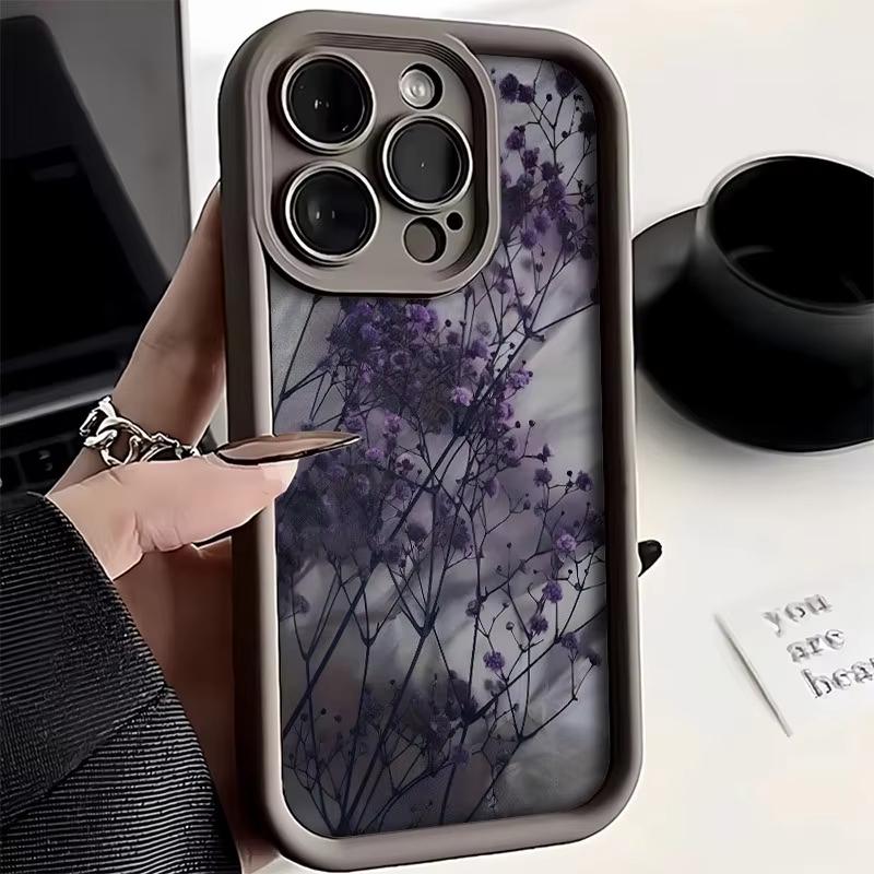 

Purple Floral Phone Case For Motorola Moto Edge 70 50 Pro 60 Fusion 40 Neo G22 G24 G84 G86 G53 G14 G15 G35 G52 G60 G75 G54 Cover Motorola G20
