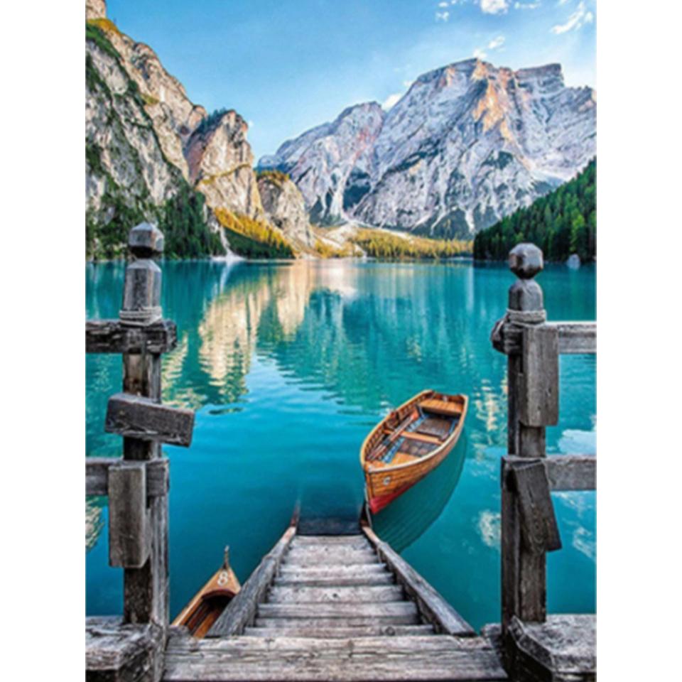 5D DIY Coastal Landscape Diamond Painting Rhinestone Picture Full Diamond Embroidery Gift Mosaic Decoration Cross Stitch Kit