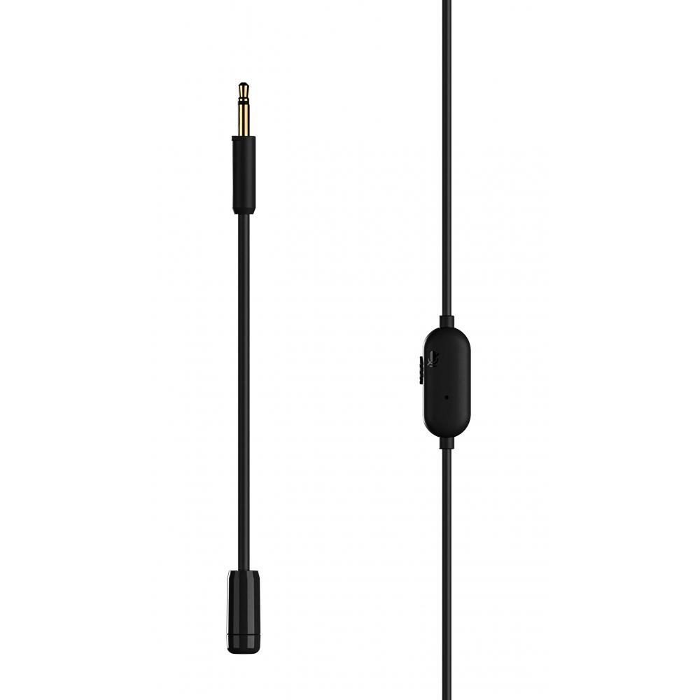 SteelSeries Fones de ouvido para jogos com microfone removível, cancelamento de ruído Tusq, compatível com smartphones PCPSSwitch, pendurado na orelha, preto, pode ser trocado