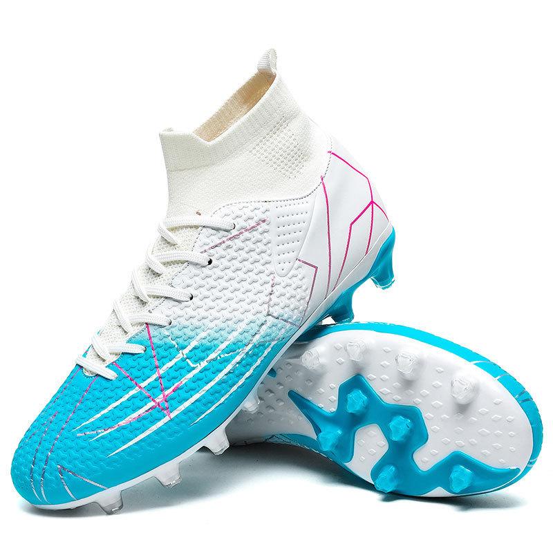 New High-top Football Shoes Spike Broken Nails Competition Training Shoes Boys and Girls Football Shoes