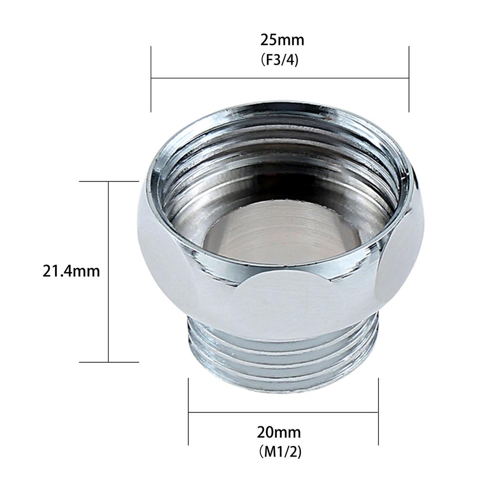 Adattatore per Rubinetto Lavatrice in Rame da 25mm a 20mm Adattatore per Tubo da Cucina Adattatore per Rubinetto dell'Acqua Filettatura Esagonale/Rotonda Raccordi per Rubinetto del Bagno