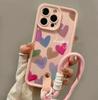 Multiple hearts are suitable for iphone16pro mobile phone case Apple 15 Japan and South Korea 14/13promax new 12.