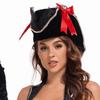Solid Color Captain Hat Jack Hat Adult Tricorn Hat Vintage Cosplay Pirate Hat  Halloween