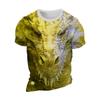 Men's T-shirt 3D Dragon Print Summer Daily Casual Men's Street T-shirt Short Sleeved Outdoor Sports City Fashion Men's T-shirt