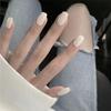 24 Stück Mandel Französische Press-On Nägel Abnehmbar Vollabdeckung Ballerina Falsche Nagelspitzen Für Damen Mädchen