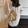 Yogodlns Stroh Handgefertigt Sommerurlaub Gewebt Damen Floral Dekor Kleine Umhängetasche Böhmisch Strand Reise Korb Crossbody Taschen