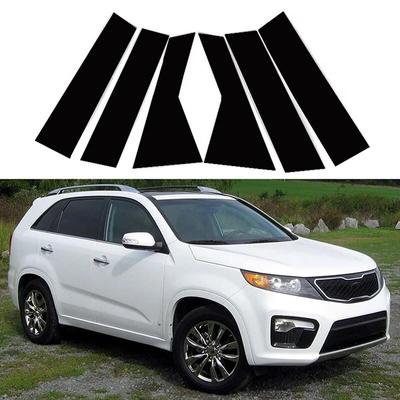 Decoração de Colunas de Porta de Carro Estilo Moldura de Janela Capa Adesivos para Kia Sorento 2010-2019 2020 2021 2022
