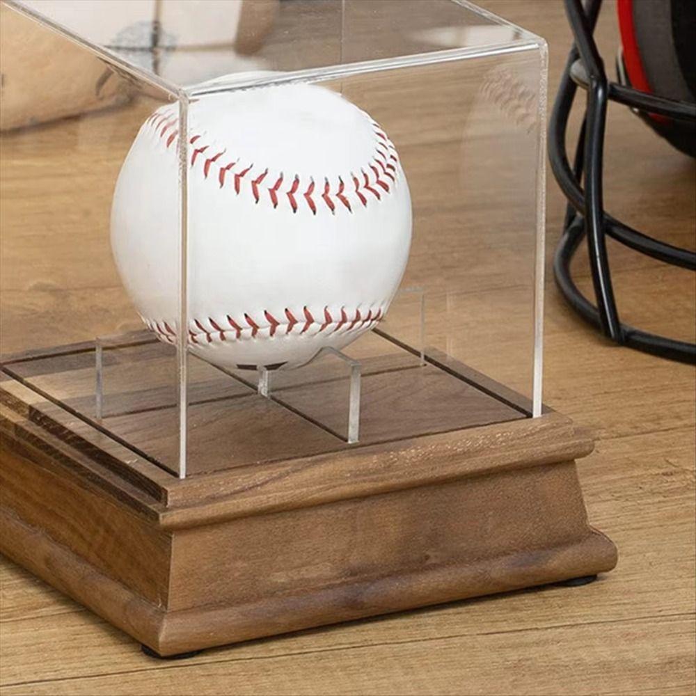 Acrylic Cube Baseball Box Dustproof Baseball Holder Baseball Display Case Golf Tennis Billiard