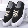 Canvas shoes female student casual baseplate shoes female student lace-up platform shoes