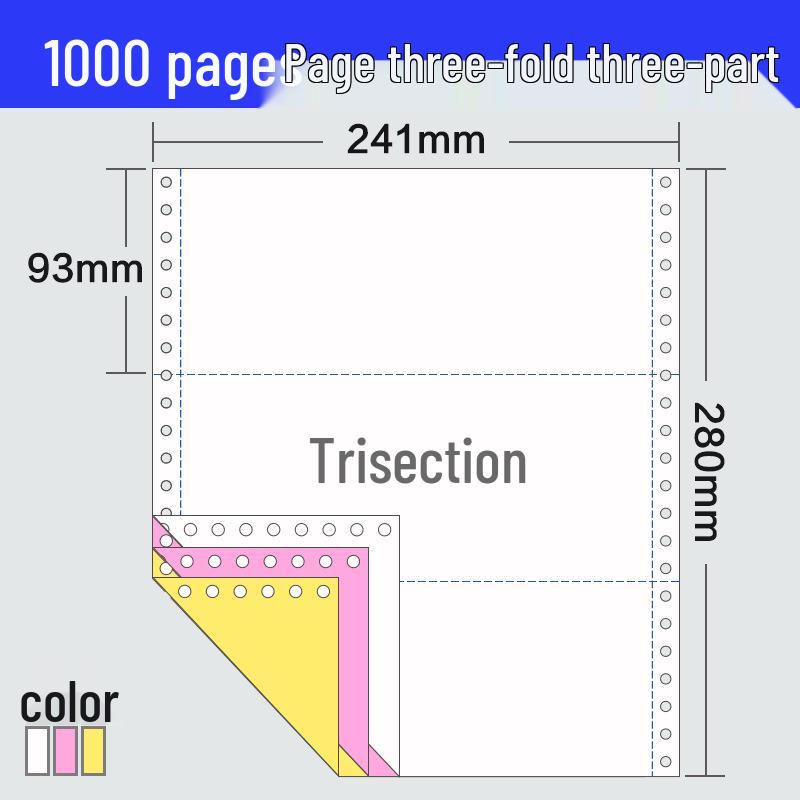 241-3 Needle-point Customizable Split Ticket and Voucher Printing Paper