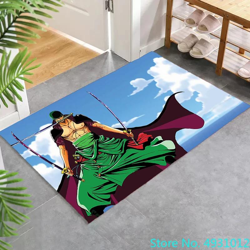 Creative 3D Cartoon Carpet  Anime One Piece Ace Anime Print Living Room Bedroom Decoration Rug Children Anti Slip Crawling Mat