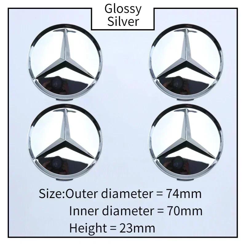 

For Mercedes Benz W166 W212 W213 W246 W176 C260 C200 C300 C180 C63 W167 4Pieces Hub Accessories74mm ABS Car Wheel Center Covers