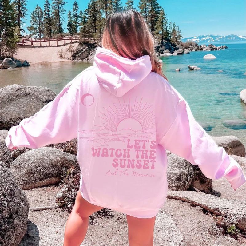 Girls' Cross Sunset Drop Shoulder Hoodie