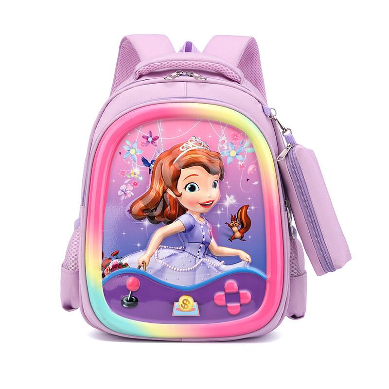 Elsa Hello Kitty Sofia Kuromi Rucksack Große Kapazität Atmungsaktiver Nylon Schulrucksack Für Jungen Und Mädchen