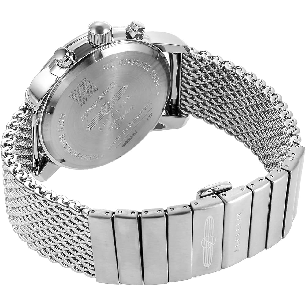 Zeppelin 8680M6 Men's Watch Gray Dial Stainless Steel Water Resistant Analog Timepiece