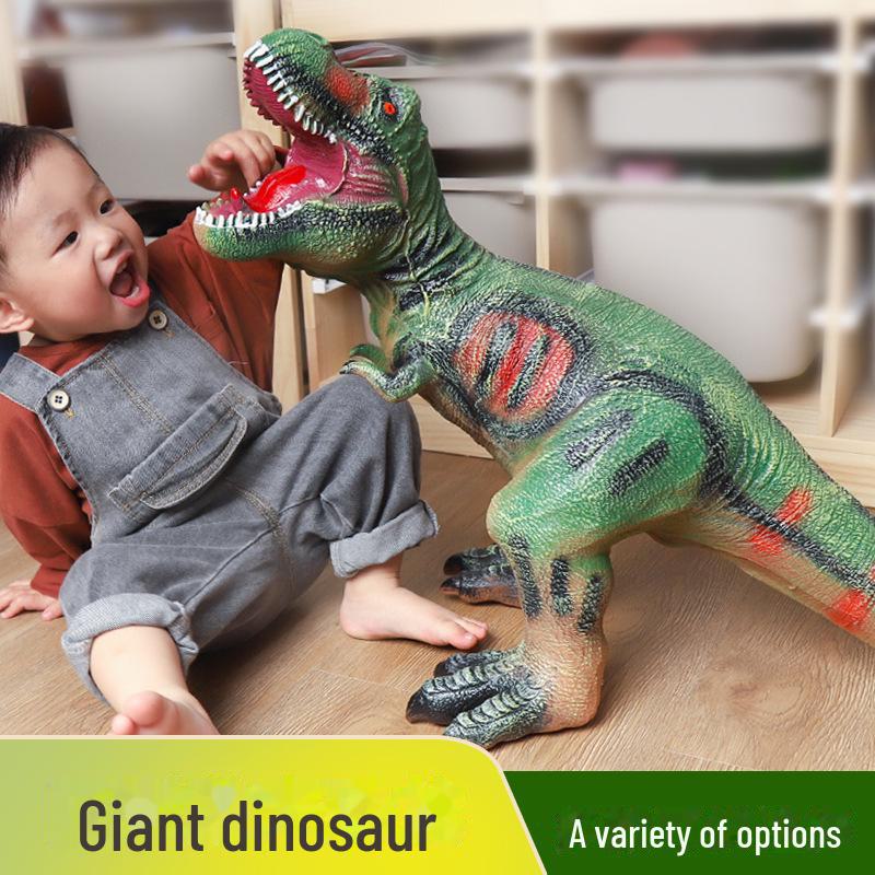 Soft Plastic Giant Dinosaur Model - Cotton-Filled Tyrannosaurus Rex/Triceratops Gift