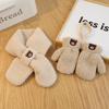 Baby Scarf Gloves Set Faux Lamb Wool Korean  Winter Warm Kids Neck Warmer Mittens Children Boys Girls Accessories 2-6Y