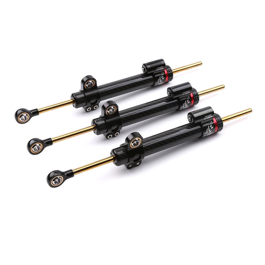 13.5'' Motorcycle Carbon Fiber Black Steering Damper Stabilizer Top Installation