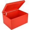 Boîte de rangement - Creative Deco - XXL - Bois massif - Rouge - 40 x 30 x 24 cm
