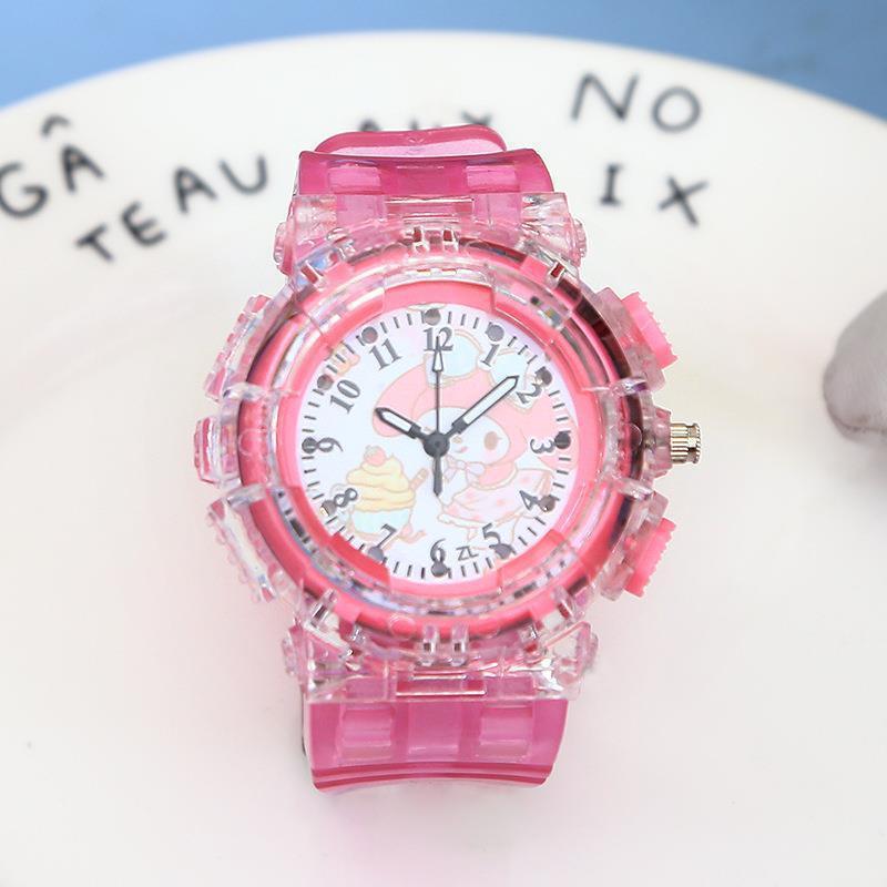 Montre électronique Ku Luo Mi pour filles, avec affichage de l'heure et fonction phosphorescente : cadeau idéal pour un anniversaire à la maternelle