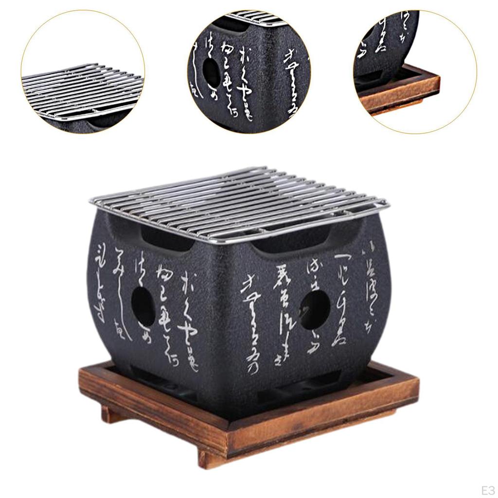 Japanese Style Barbecue Grill BBQ Plate,Barbecue Tool Accessories,Tabletop,Food Charcoal