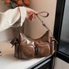 Y2K PU Leather Underarm Bag Korean Style Women Handbag Casual Pocket Crossbody Bag  Girls