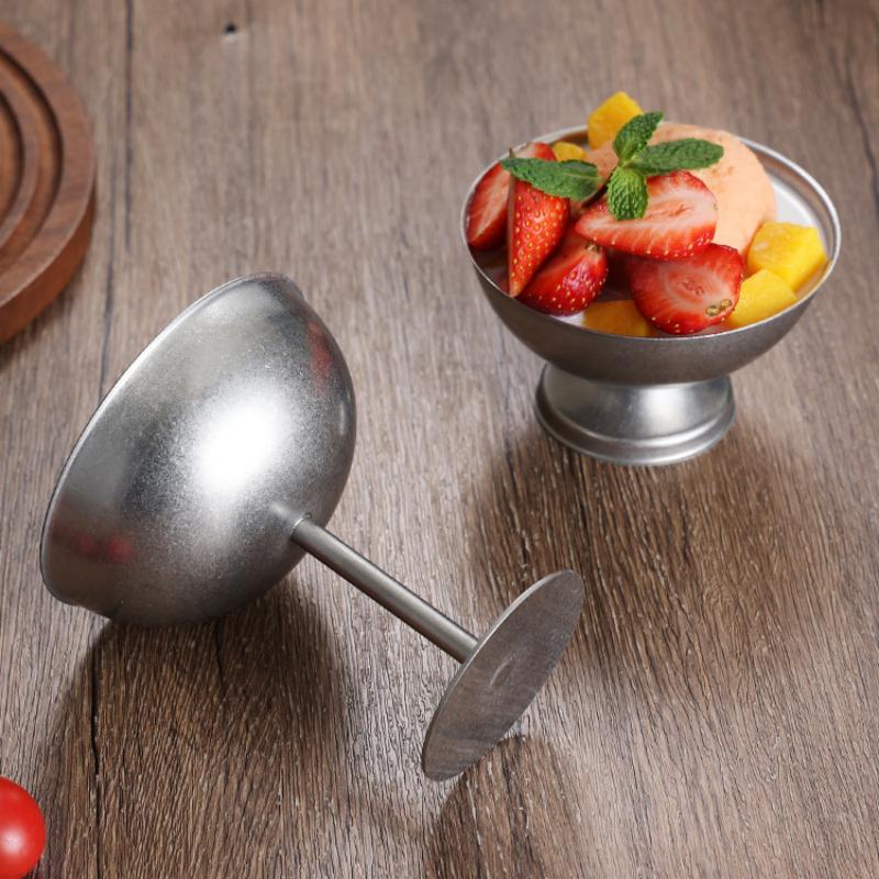 Multipurpose Stainless Steel Goblet for Serving Ice Cream and Fruit Desserts