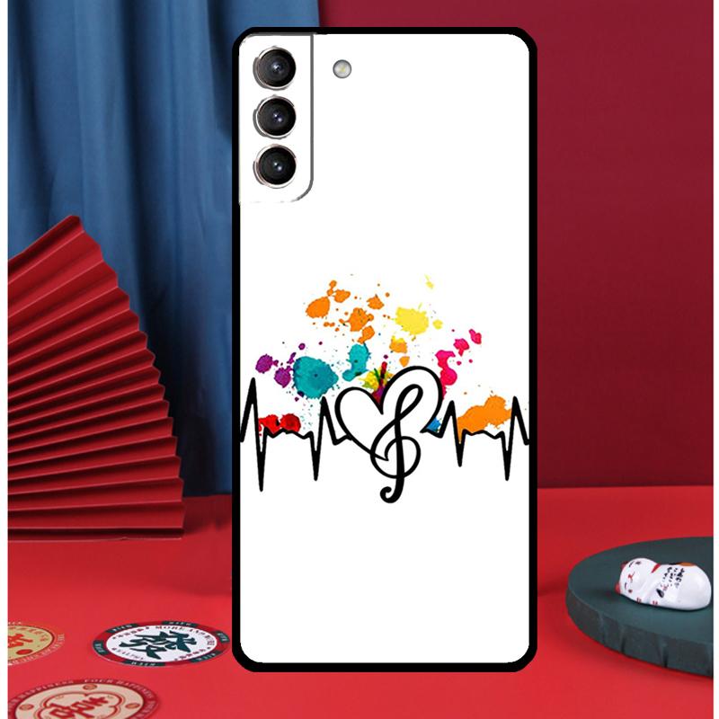 Music Notes Treble Clef Phone Case For Samsung Galaxy S24 Ultra S9 S10 S20 FE S21 S22 S23 Plus S25 Ultra Back Cover