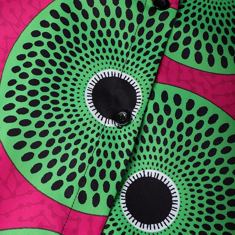 Oversized Women Lapel Neck Long Sleeve Floral Print Loose Casual Party Swing Dresses