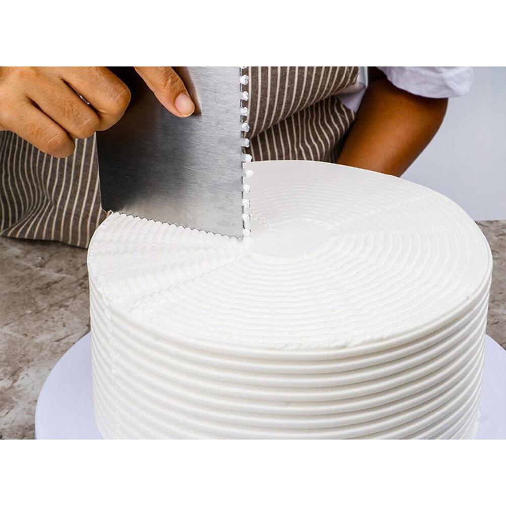6 Stück Kuchenschaber Kuchenglätter Edelstahl Kuchenrand Seitendekorationswerkzeuge