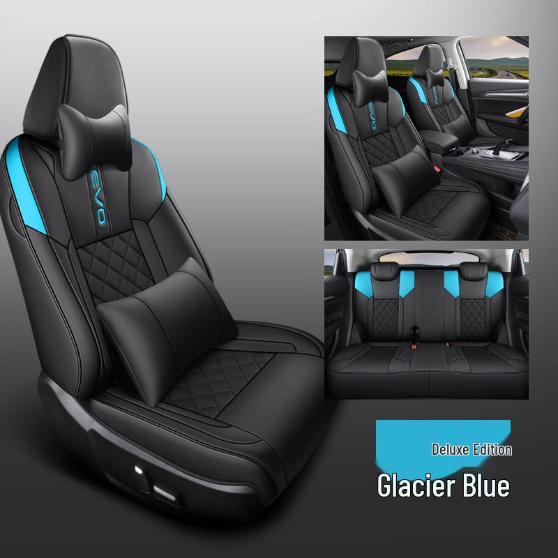 CLY Custom-Fit Full Leather Sports Seat Cover for Haval F7 - All-Season Cushion Pad