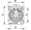 Gniazdo Tablicowe Panelowe Roxtone Xlr Rx5Fd-Nt